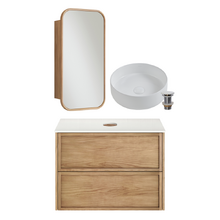 Cali 750mm Above Counter Vanity Package with Rectangular Shaving Cabinet